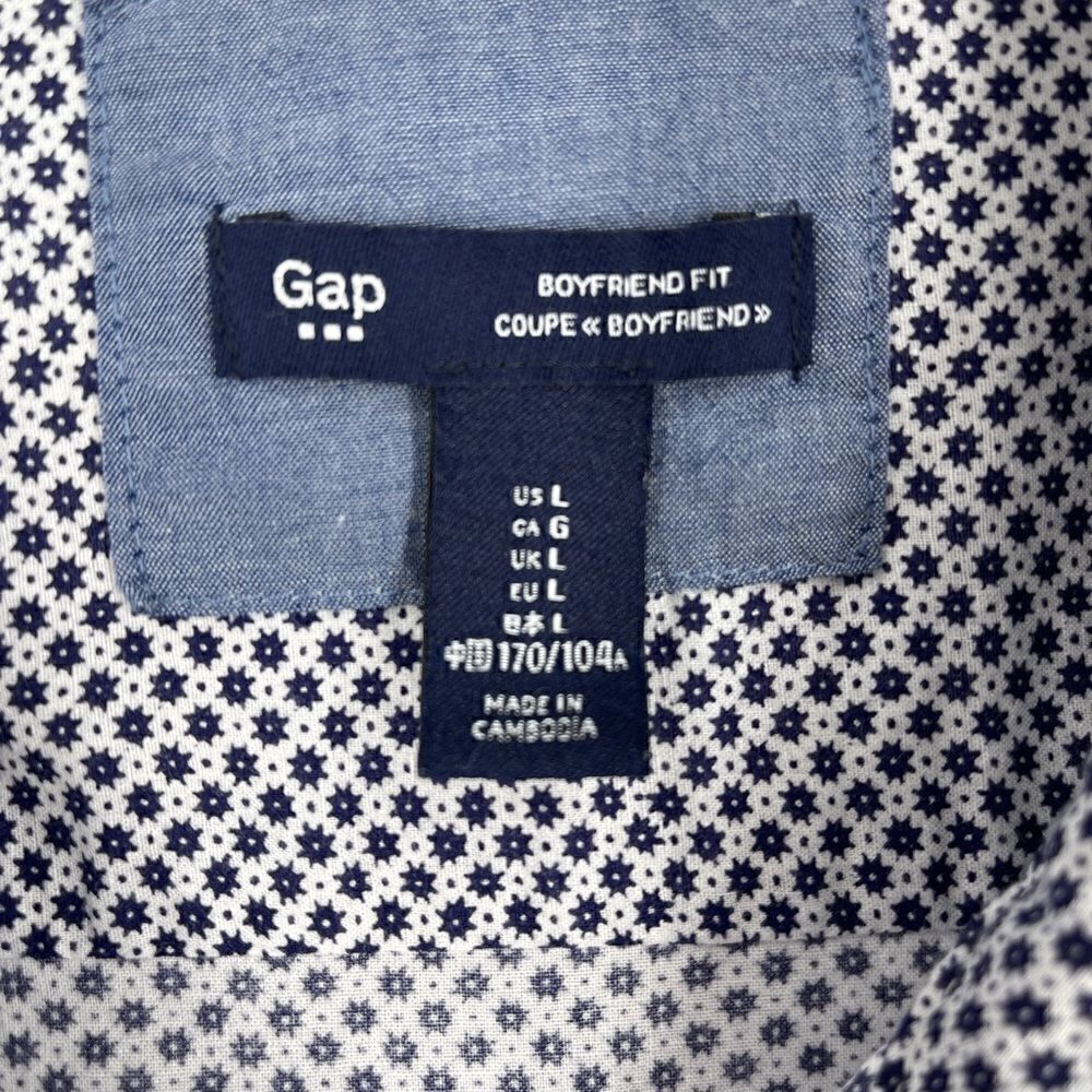Gap Boyfriend Fit Button Down Top Size L - Picture 4 of 4